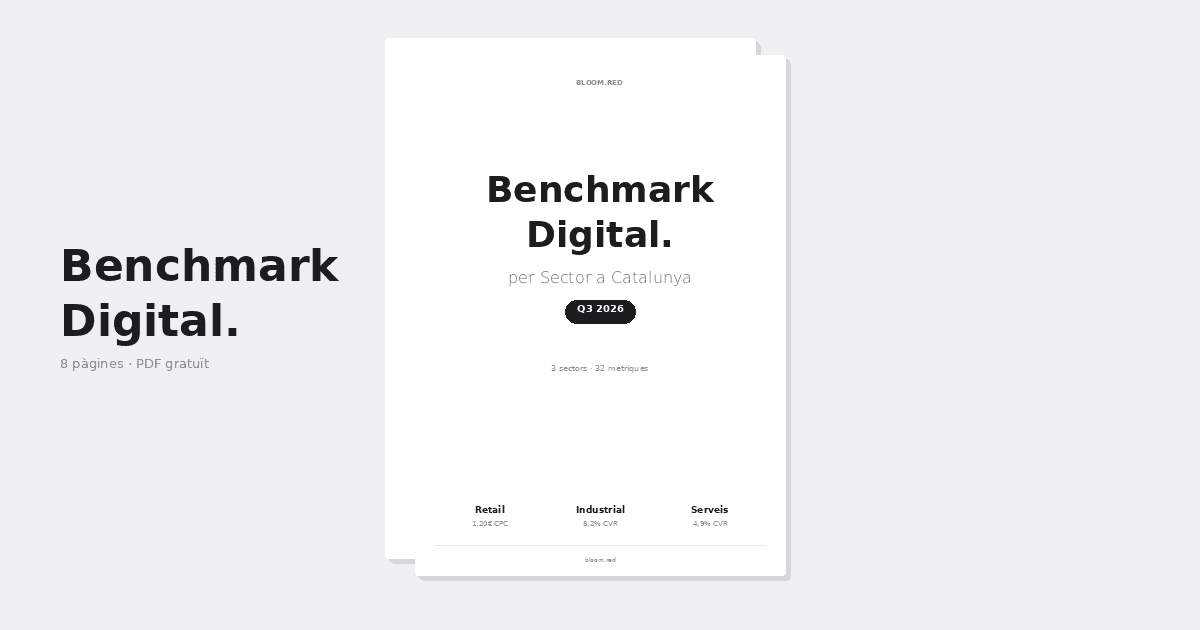 Benchmark digital por sector en Cataluña (Q3 2026).