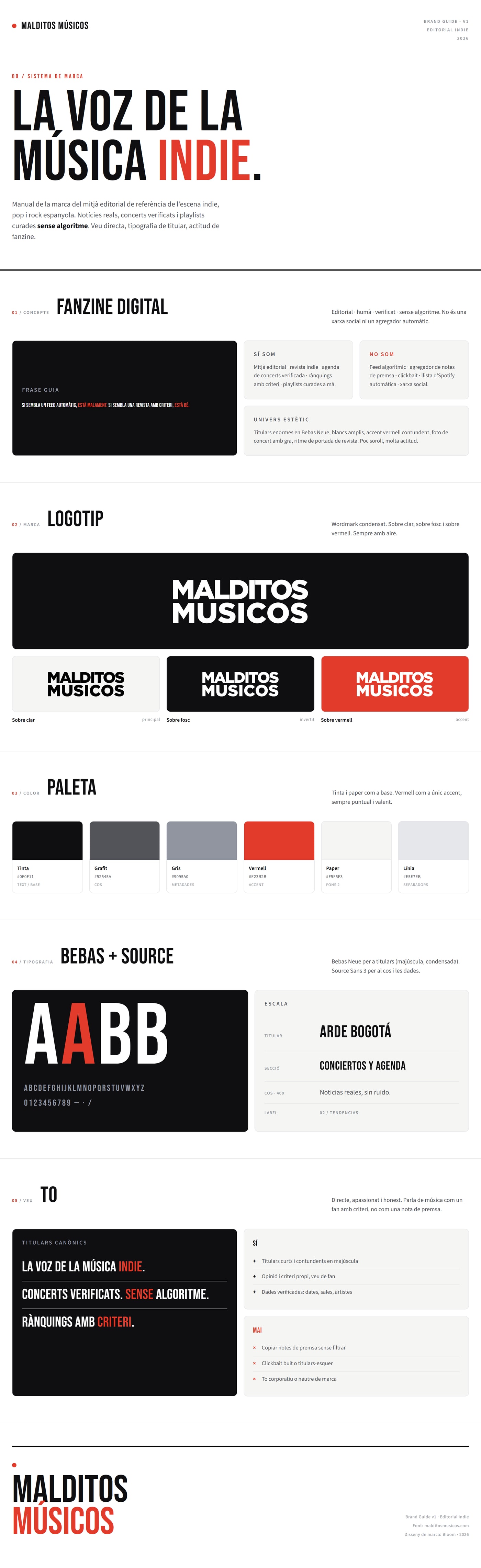 Malditos Músicos — brand book